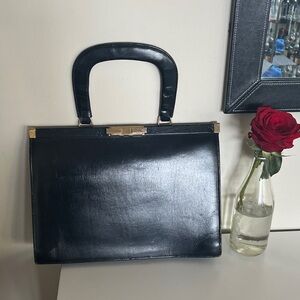 Elegant Black Leather Handbag
